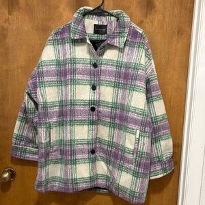 52. Love poem Purple and Green Plaid Jacket